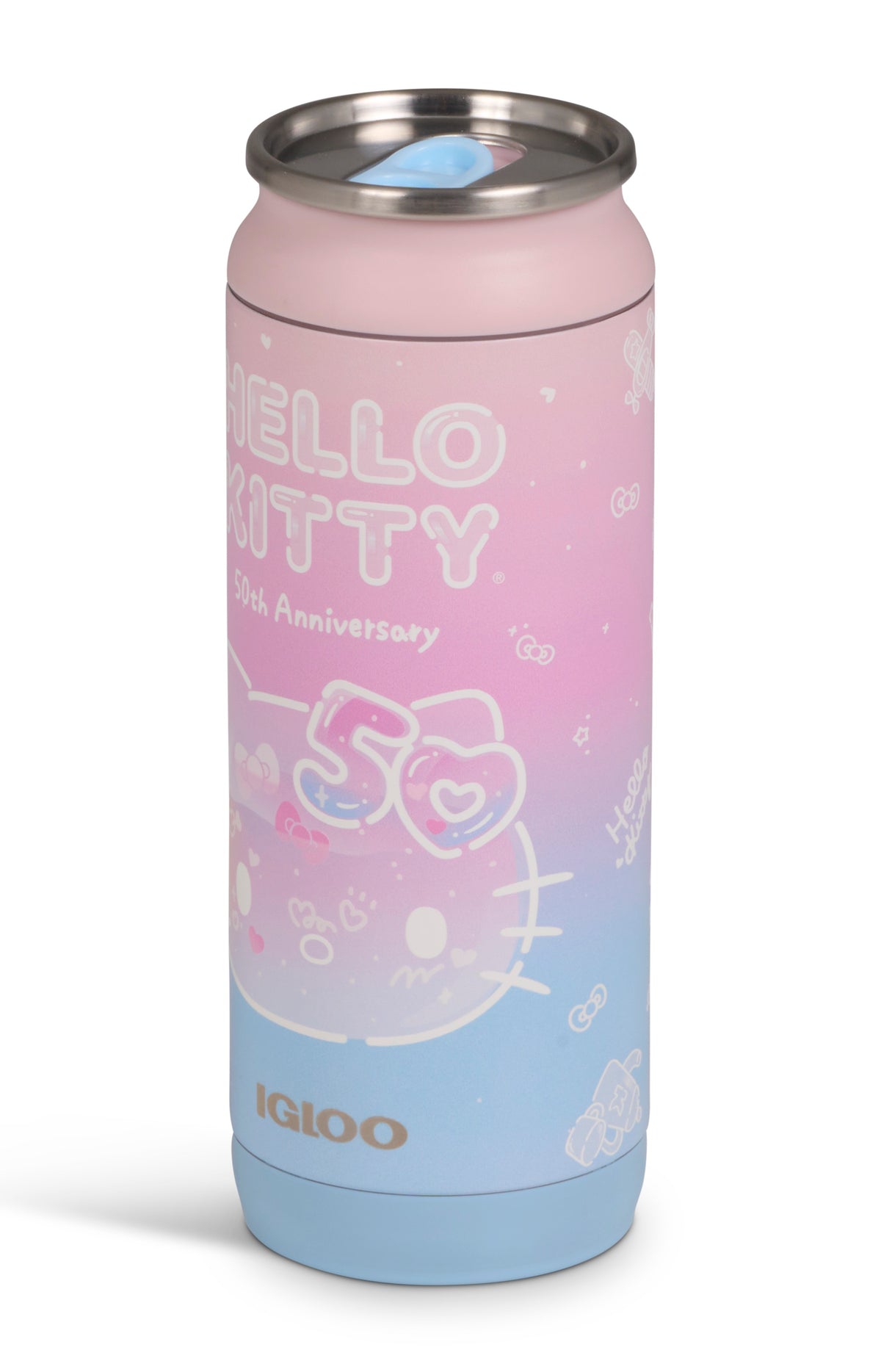 Hello Kitty x Igloo 50th Anniversary 16oz Stainless Steel Can Travel Igloo Products Corp