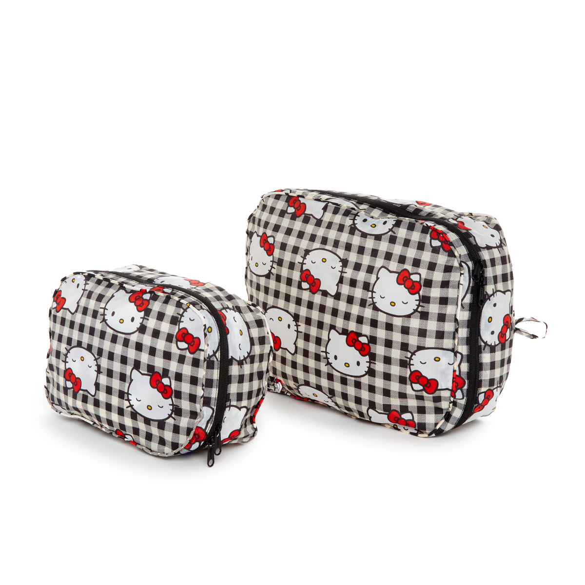 Hello Kitty x Baggu 50th Anniversary Packing Cube Set (Black Gingham) Bags Baggu Corporation