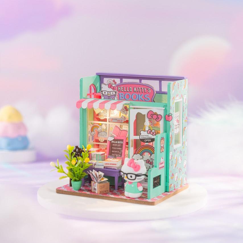 Hello Kitty DIY Miniature Bookstore Toys&Games Hands Craft