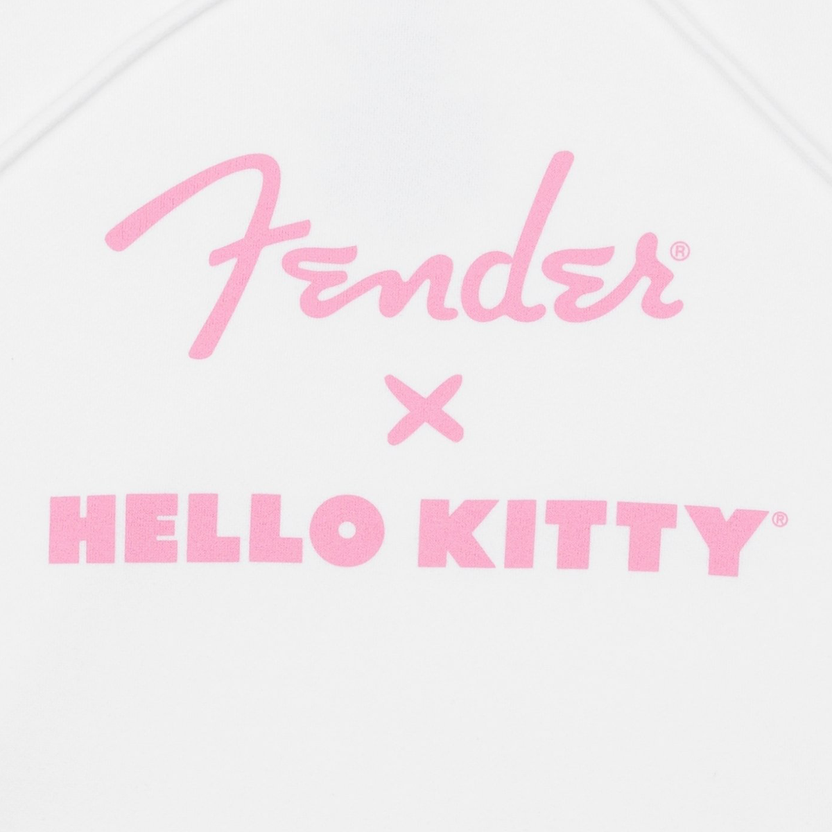 Hello Kitty x Fender White Sleeve Logo Hoodie Apparel FENDER