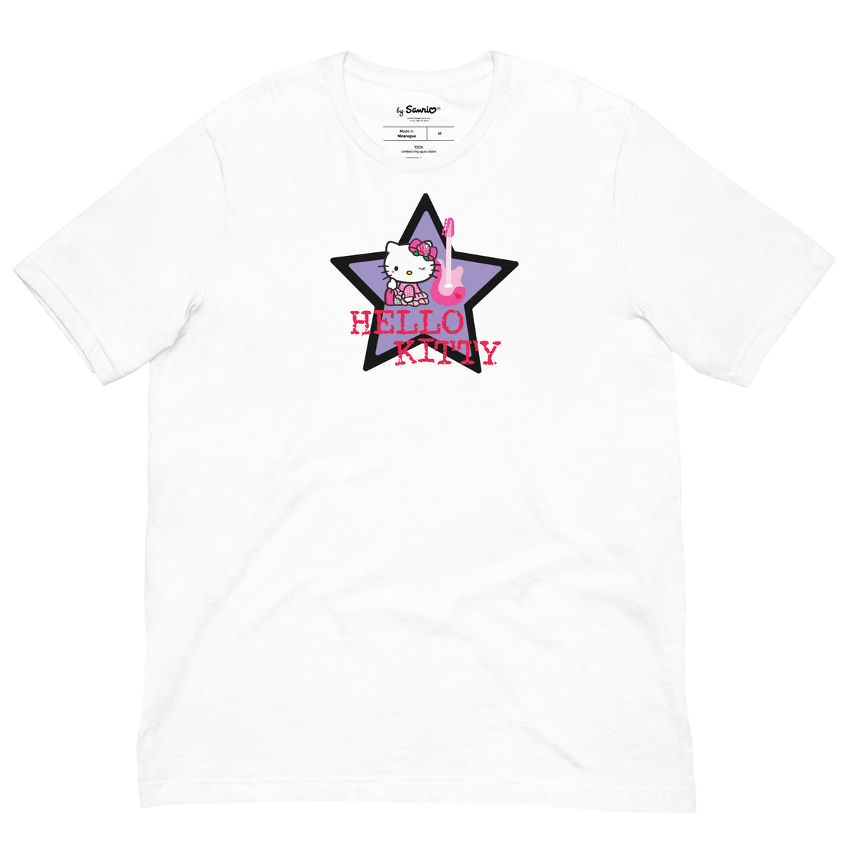 Hello Kitty Guitar Star Tee Apparel Printful White XS