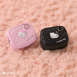 Hello Kitty Black Quilted Zipper Pouch (I Love Hello Kitty Series) Bags Japan Original