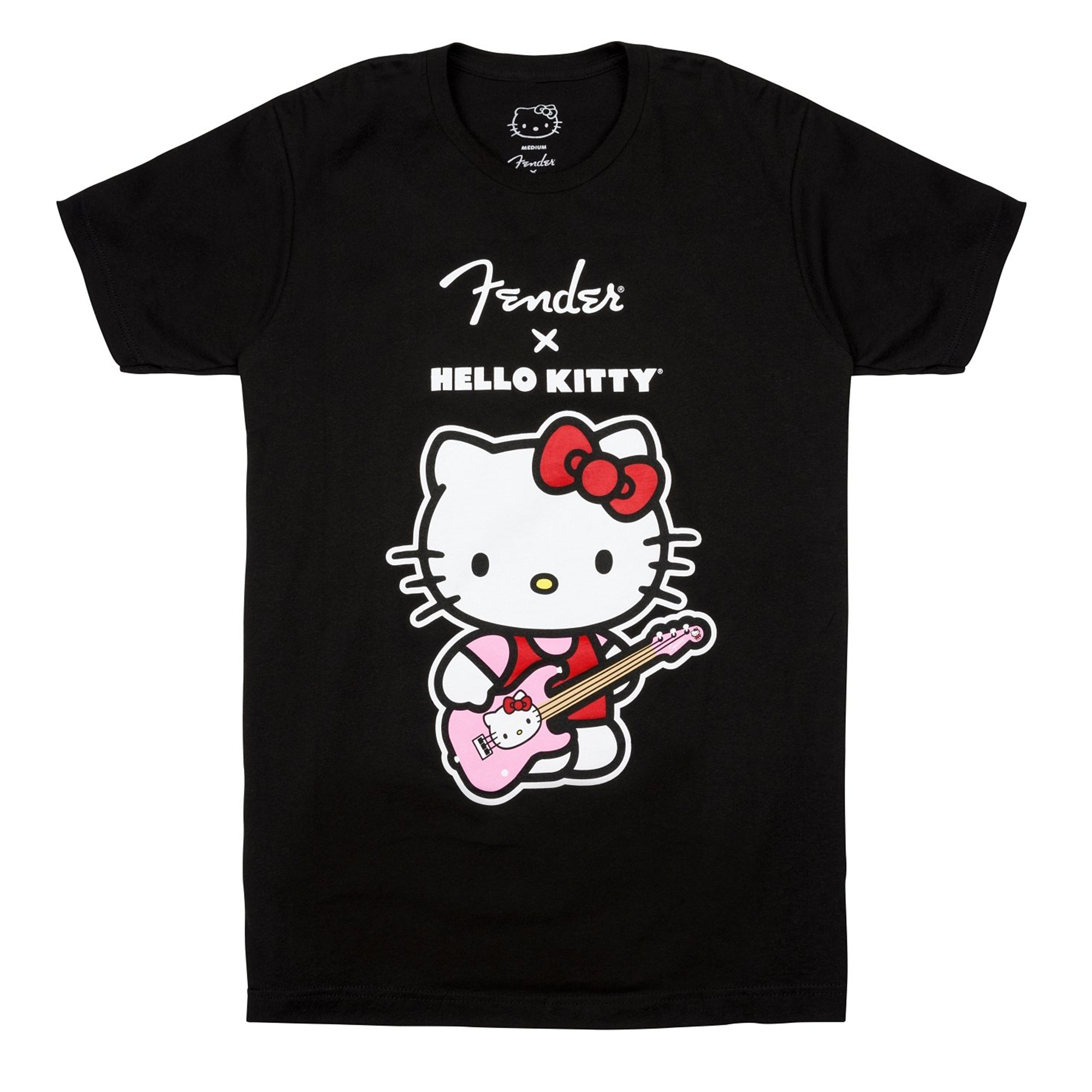 Hello Kitty x Fender Black Front Logo Tee Apparel FENDER