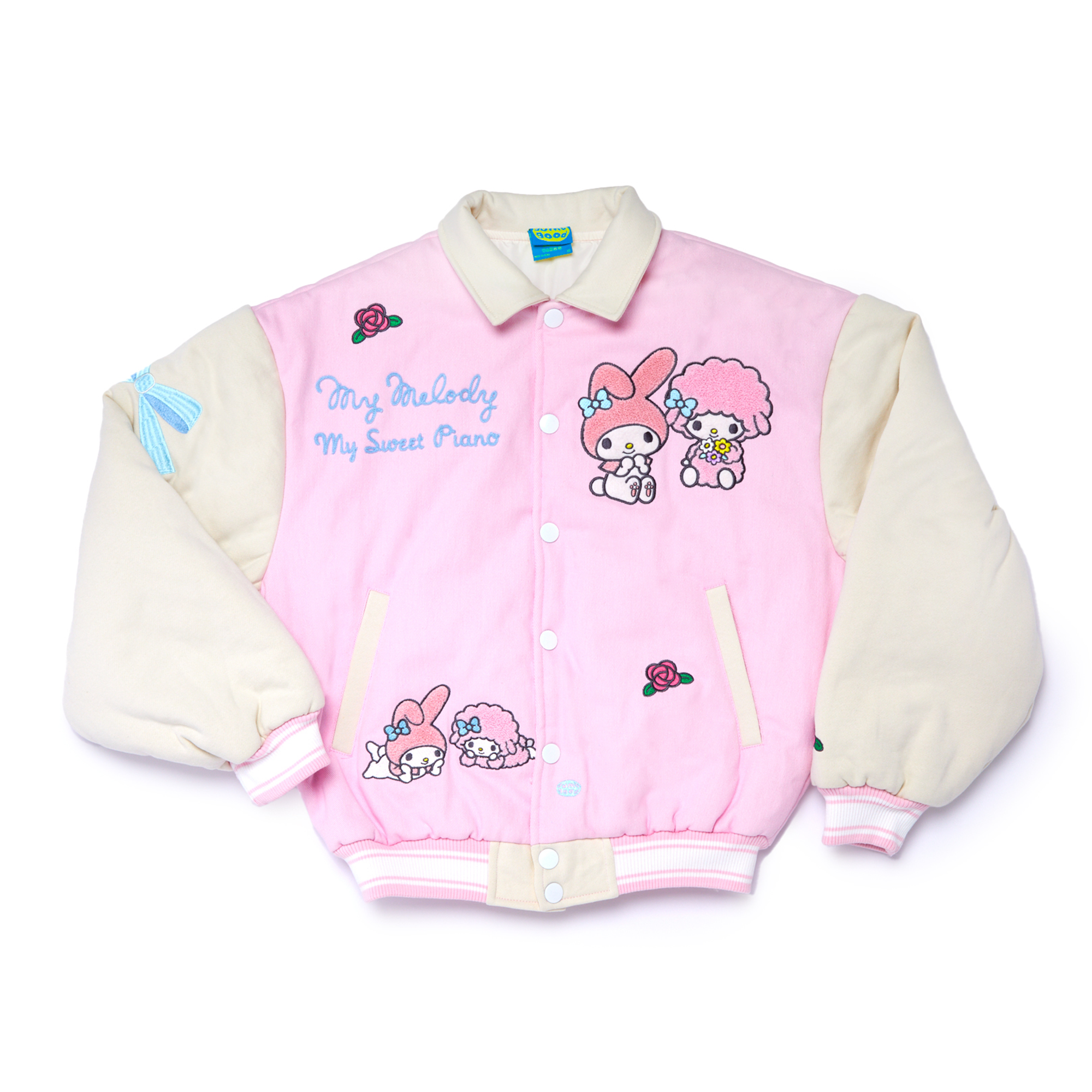 My Melody & My Sweet Piano x Dumbgood Varsity Jacket Apparel BIOWORLD