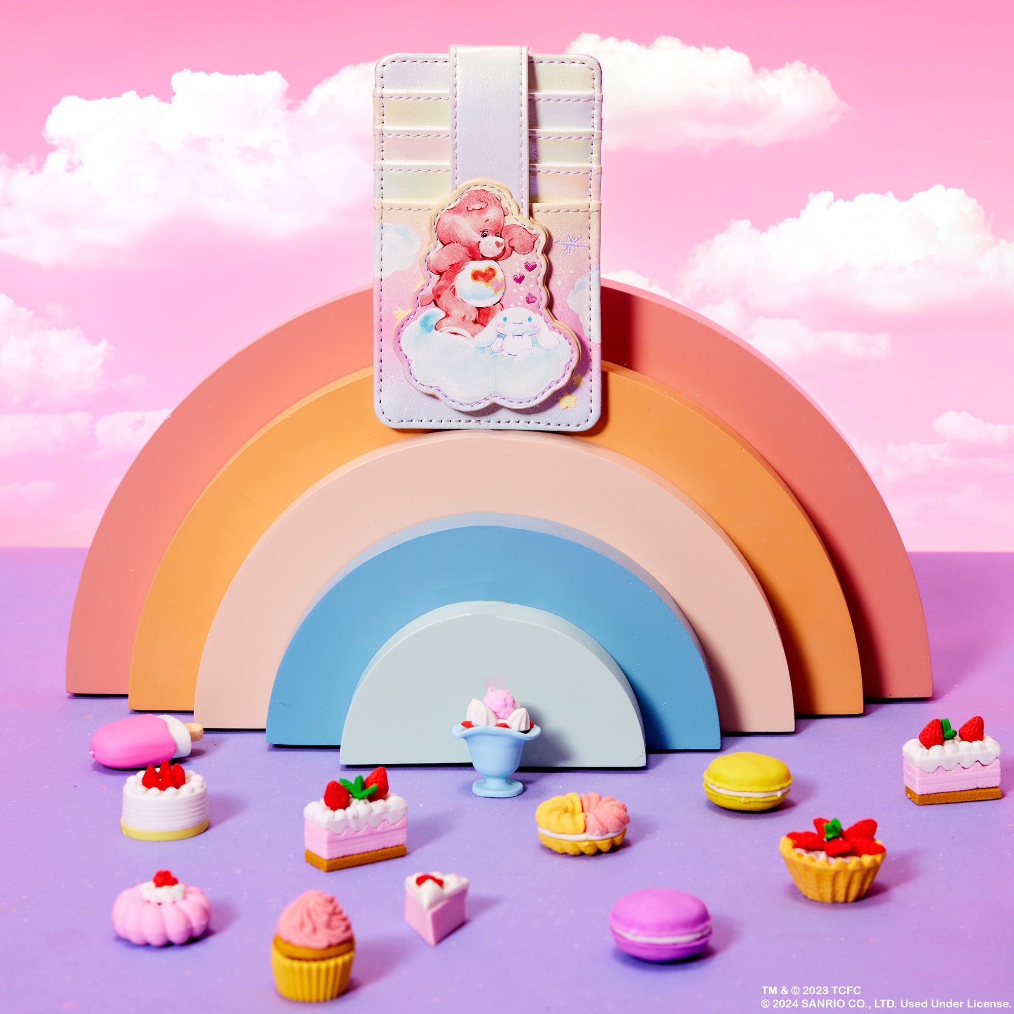 Hello Kitty and Friends x Care Bears Care-A-Lot Card Holder Accessory Loungefly   