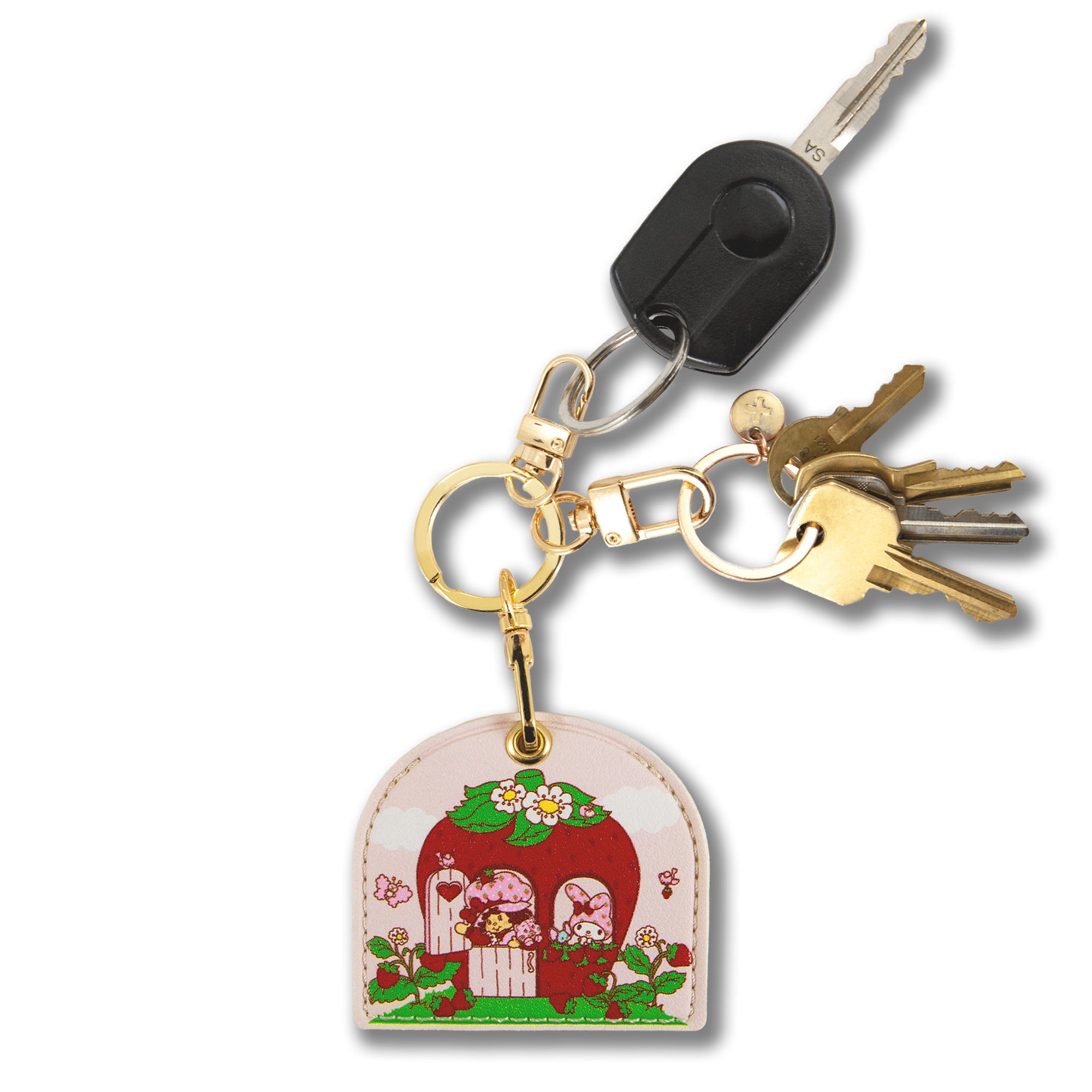 My Melody x Strawberry Shortcake AirTag Keychain Accessory BySonix Inc.