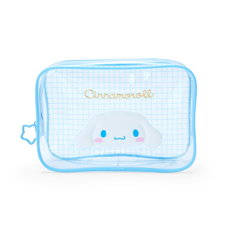 Cinnamoroll Clear Grid Zipper Pouch Bags Japan Original   