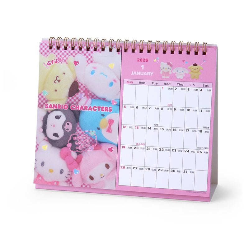 Sanrio Characters 2025 Postcard Desk Calendar Seasonal Japan Original