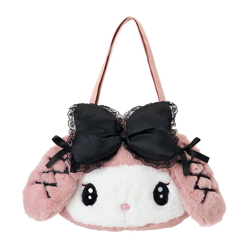 My Melody Plush Tote Bag (Midnight Melokuro Series) Bags Japan Original