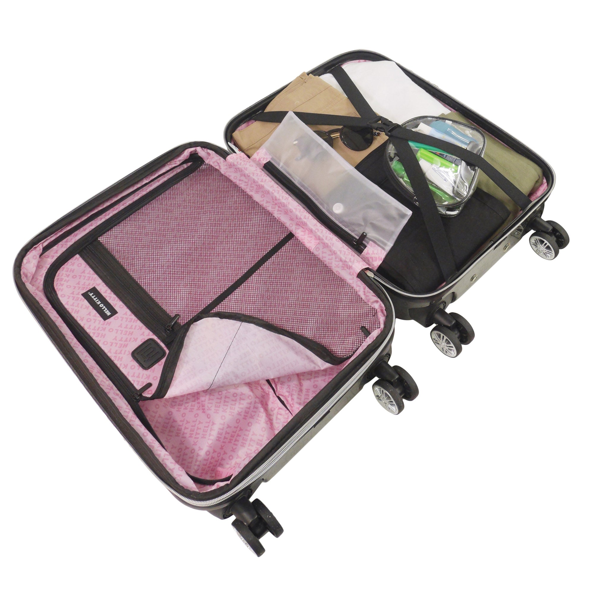 Hello Kitty x FUL Pose 3-Pc Hardshell Luggage (Black) Travel Concept 1   