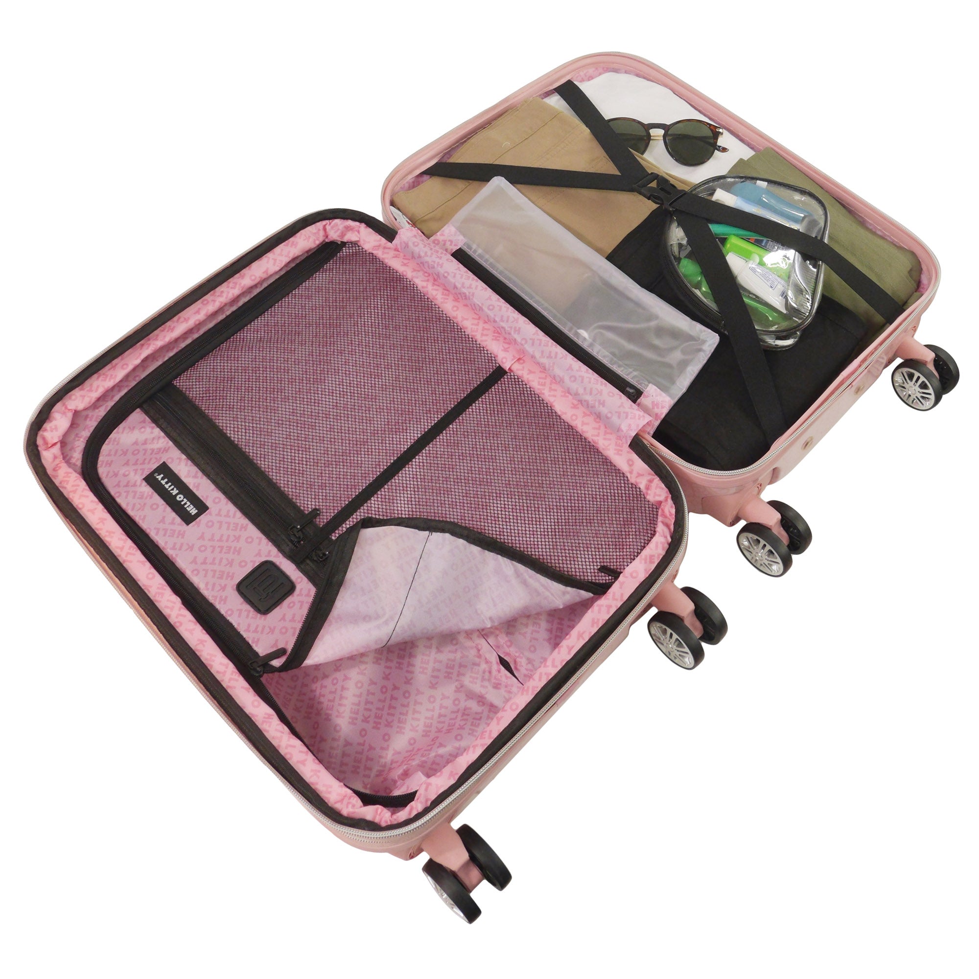 Hello Kitty x FUL Pose 3-Pc Hardshell Luggage (Pink) Travel Concept 1   