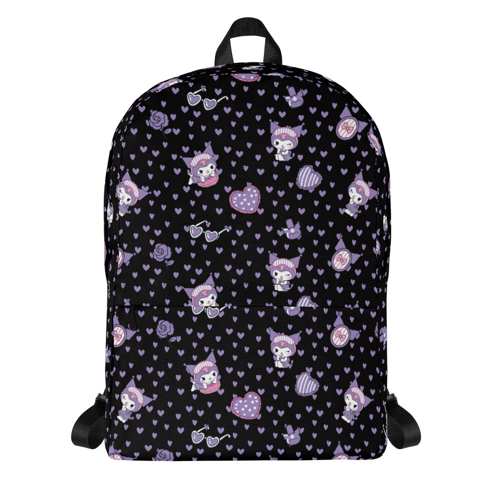 Kuromi Sleepover All-Over Print Backpack Backpacks Printful Default Title  