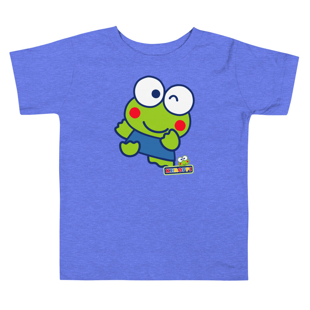 Toddler Keroppi Primary Logo T-Shirt (Blue) Apparel Printful 2T